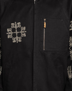 Raglan Cotton Makhlut Jacket (Black)