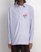 Load image into Gallery viewer, Nafnuf Logo Cotton Striped Shirt  (Light Blue)
