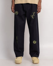 Load image into Gallery viewer, Wardat Wool-Blend Elasticated Waistband Pants (Navy)
