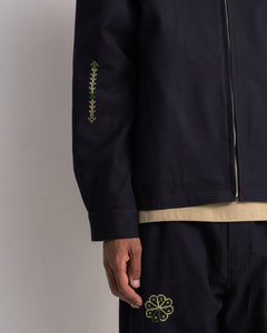 Wardat Wool-Blend Zipper Jacket (Navy)