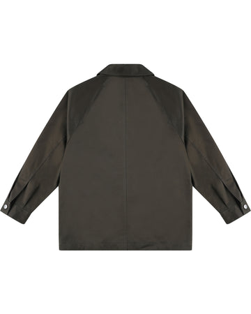 Raglan Cotton Makhlut Jacket (Dark Brown)