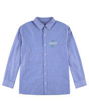 Load image into Gallery viewer, Nafnuf Logo Cotton Striped Shirt (Blue)
