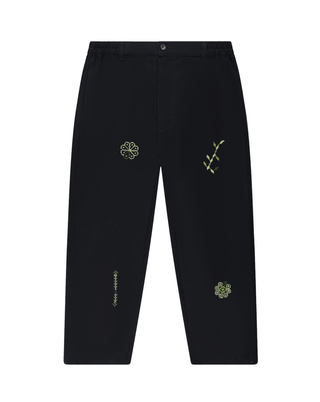 Wardat Wool-Blend Elasticated Waistband Pants (Navy)